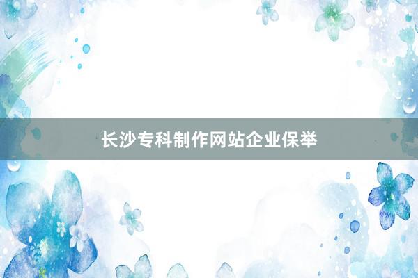 长沙专科制作网站企业保举